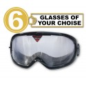 Pack of 6 impairment Goggles - any 6 goggles of choise