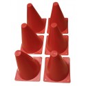 Set of 6 cones of 18 cm each