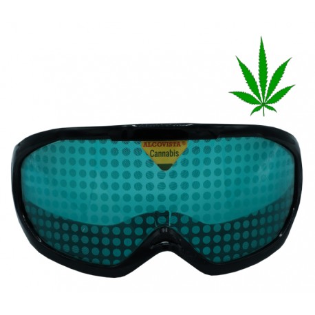 Occhiali simulazione di cannabis